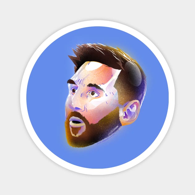 Messi Semi-transparent head FIFA World Cup 2022 Magnet by juan_ignacio_rossi